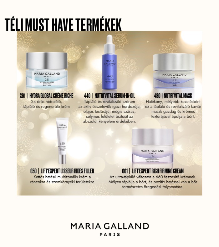 Maria Galland téli must have termékek